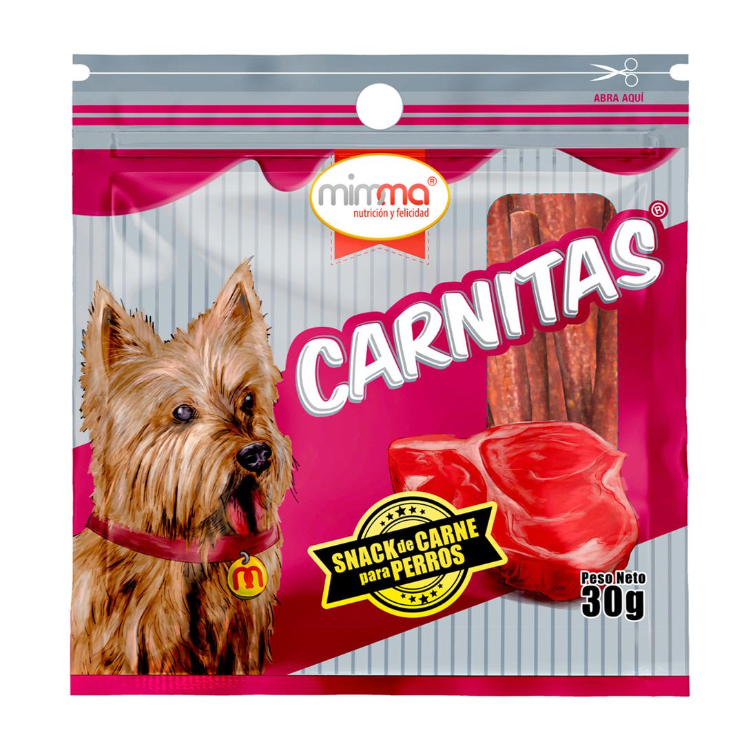 MIMMA CARNITAS SNACK DE CARNE PARA PERROS 30GR